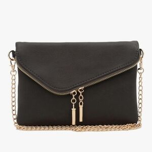 Charcoal Grey Women's Clutch Crossbody Envelope Chain Purse Wristlet